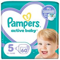 Sauskelnės Pampers Active Baby, 5 dydis, 11–16 kg, 60 vnt.
