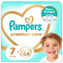 Sauskelnės Pampers Premium Care, 7 dydis, 64 vnt., nuo 15 kg