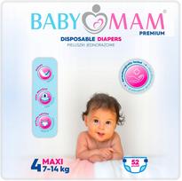 Vienkartinės sauskelnės BABYMAM MAXI 4 (7–14 kg), 52 vnt., EXTRA CARE