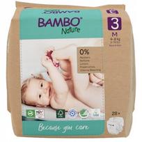 Sauskelnės Bambo Nature 3 Midi 4-8 kg, popierinis maišelis, 28 vnt.