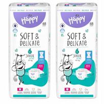 Sauskelnės BELLA HAPPY 6 Junior Extra, nuo 15 kg, 48 vnt.