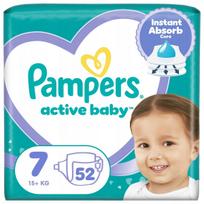 Sauskelnės Pampers Active Baby, 7 dydis, 15+ kg, 52 vnt.
