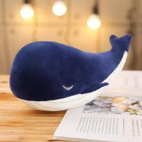 Banginio lėlė pagalvė pliušinis žaislas delfino lėlė miela mieganti lėlė Birželio 1 d. Vaikų dienos dovana mergaitei 25cm（0.1kg） tamsiai mėlyna spalva