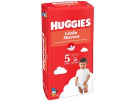 Sauskelės HUGGIES Little Movers, 5 dydis, 11–25 kg, 58 vnt., Mega pakuotė