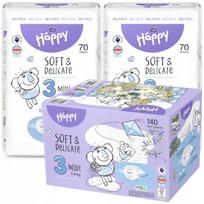 Sauskelnės BELLA HAPPY 3 MIDI 5–9 kg, 140 vnt., HAPPY BOX