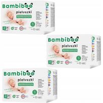 Bambukinių pluoštų sauskelnių rinkinys BAMBIBOO, 3x26 vnt., naujagimiams, 1 dydis
