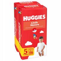 Sauskelnės HUGGIES Little Movers, 5 dydis (11–25 kg), 2x58 vnt.