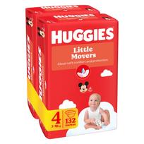 Sauskelnių rinkinys HUGGIES Little Movers, 4 dydis (7-18 kg), 2 x 66 vnt.
