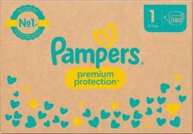 Sauskelnės Pampers Premium Protection, 1 dydis, 180 vnt.