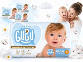 Sauskelnės GUGU LOVE & CARE Maxi 4, 8–15 kg, 192 vnt. (3 x 64)