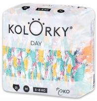 Sauskelnės Kolorky Day MAZIAJKI M, 5–8 kg, 21 vnt., ekologiškos, tinka jautriai odai