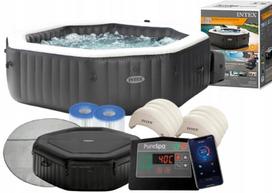 Pripučiamas SPA baseinas Intex 28462 Pure Spa Jet&Bubble Deluxe, 6 asmenims, su Wi-Fi