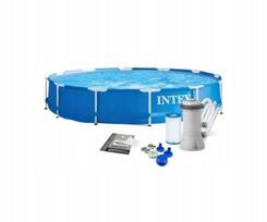 Sodo baseinas 366x76 cm su karkasu ir INTEX 28212 siurbliu-filtru