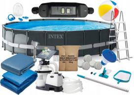 Sodo baseinas INTEX 26340 GN, 732x132 cm, su RCD, 15-in-1 rinkinys