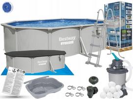 Sodo baseinas Bestway 500x366 cm su smėlio filtru, tinkamas visiems metų laikams