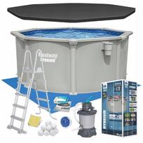 Baseinas Bestway 305x122 cm su apdailos panelėmis, 13 dalių rinkinys, tinkamas naudoti visus metus