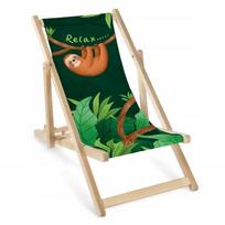 Medinė vaikų gultas su spauda Relax Sloth Dark Beach Eco