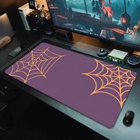 Halloween Spider Bat x4mm mouse pad xxl Non-slip PC expansion pad Gaming Desk Desk Office Accessories Carpet keyboard pad 30cmx80cm(11.8x31.5inch) black