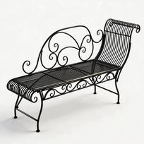 Metalinė HLC sodo suoliukas, retro stiliaus, atsparus rūdims