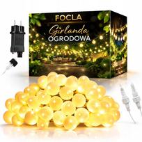 Lauko sodo girlianda 50 LED, šilta balta, 15 m