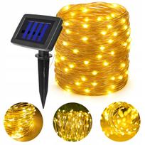 Saulės girlianda sodui, 22 m, 200 LED burbuliukų