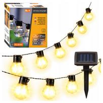 Saulės girlianda sodui, 3 m, 10 LED burbulų