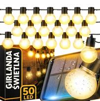 Saulės girlianda su 50 LED lemputėmis, 11,5 m, lauko apšvietimui