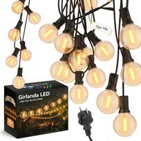 Lauko girlianda 10 m, 10 LED lempučių E12, 1W, 230V