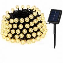 Saulės girlianda 12 m, 100 LED, balti burbulai, 8 režimai, IP65