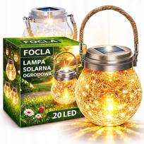 Lauko saulės lempa dekoratyvinė, 20 LED, XXL, matinio stiklo efekto