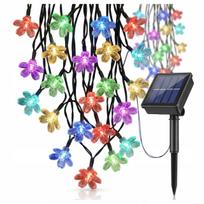 Saulės girlianda 10 m, 50 LED, gėlių formos, IP44
