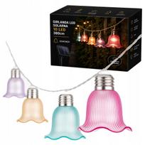 Lauko saulės girlianda, 3,8 m, 10 varpelio formos LED