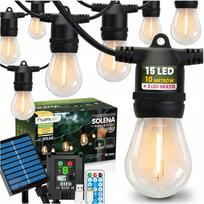 Saulės girlianda sodui, 15 LED, 10 m, su pulteliu