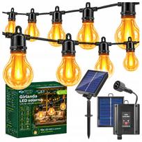 Saulės girlianda, 6,5 m, 10 LED lemputių, G50, liepsnos efekto