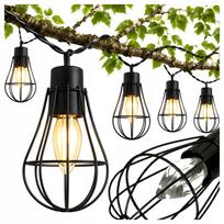 Saulės girlianda LED, 10 vnt., IP65, sodui ir terasai