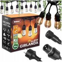 Lauko girlianda 10 m su 10 LED lemputėmis, atspari vandeniui