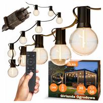 Sodo girlianda 30 m, 50 LED lempučių, IP65, 2 E12 lemputės dovanų