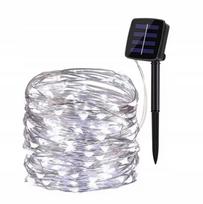 Saulės LED girlianda, šaltai balta, 22 m