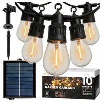 Saulės girlianda, 10 m, 10 LED E27 lemputės