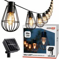 Saulės girlianda su 20 LED lemputėmis SuperLED sodui