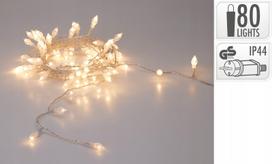 LED girlianda, 80 lempučių, šiltai balta, tinkama vidui ir sodui