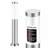 Lauko šviestuvas stovas LED E27, 65 cm, INOX, IP44