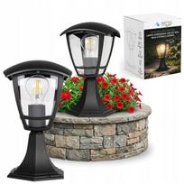 Lauko šviestuvas stulpelis E27, 30 cm, LED, juodas, LANTERN