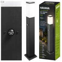 Lauko LED sodo šviestuvas su judesio jutikliu, 65 cm, E27, juodas