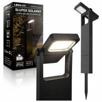 Saulės sodo lempa su LED, išmuštu stalpeliu ir sutemų jutikliu, 4000K