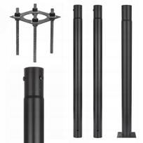 Apšvietimo stulpas 3 m, Ø76 mm, 15x15 cm, kelio žibintas