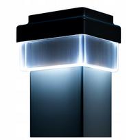 Stulpų žibintas su saulės baterija, LED, 60x40 mm