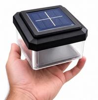 Saulės energija maitinama LED stulpelio lempa 100x100 mm su baterija