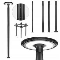 Lauko apšvietimo stulpas, 3 m / 4 m / 5 m, 120 W, 76 mm, 15x15