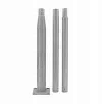 Apšvietimo stulpas Bemko, sulankstomas, 3 m, 160x160 mm, Fi60 mm, plieninis, pilkas